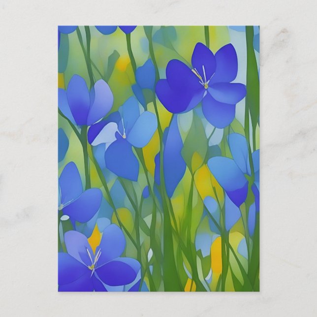 Carte Postale Impressionniste Texas Bluebonnets (Devant)