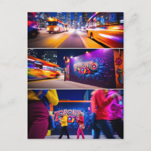 Carte Postale Imprimable Toronto Canada Voyage Art Rétro