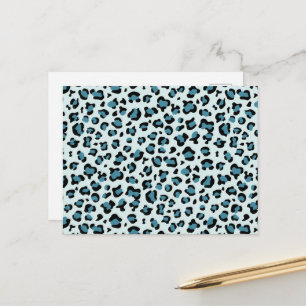 Carte Postale Imprimé léopard, Taches de léopard, Léopard bleu