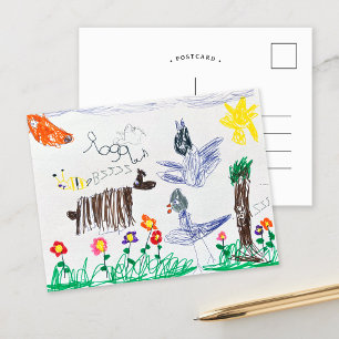 Carte postale imprimée personnalisée pour enfants