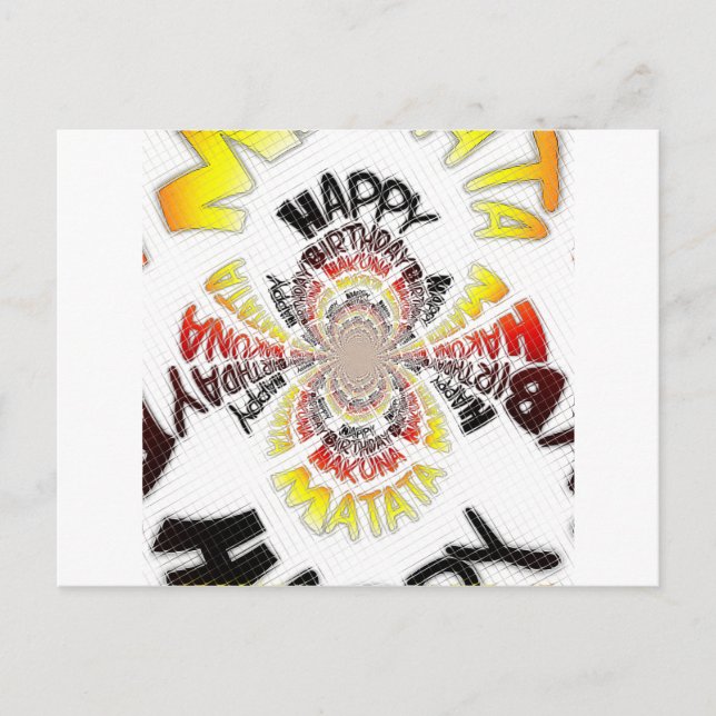 Carte Postale Imprimer Anniversaire Kaleidoscope (Devant)