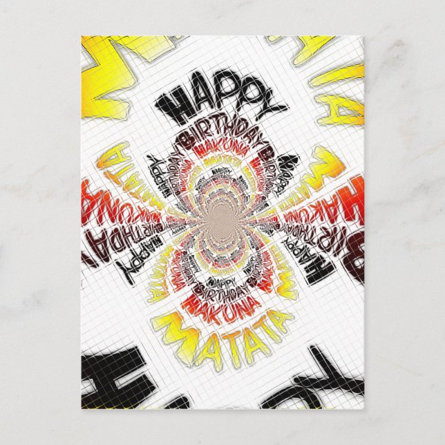 Carte Postale Imprimer Anniversaire Kaleidoscope (Devant)