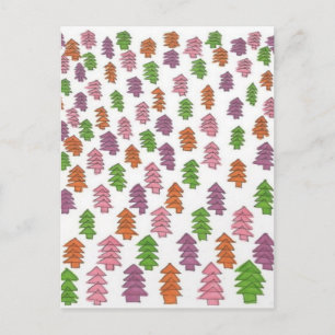 Carte Postale Imprimer des pins forestiers sans fin