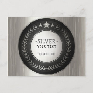 Carte Postale IMPRIMER do-it-yourself MÉDAILLE ARGENT AJOUTER VO