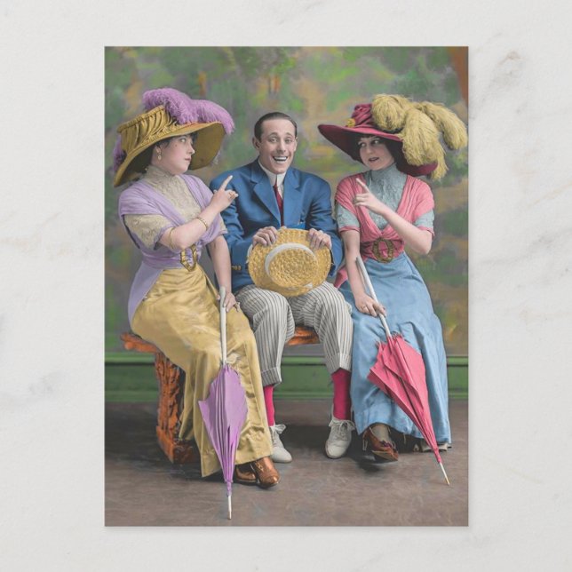 Carte Postale imprimer vers 1910 les artistes vaudeville (Devant)