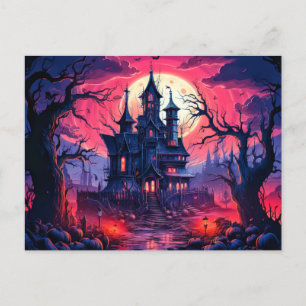 Carte Postale Imredoutable demeure hantée après la nuit