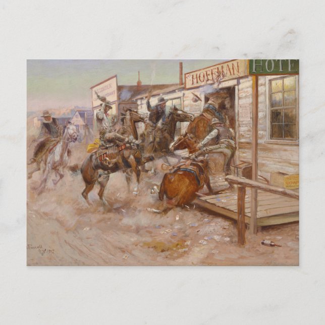 Carte Postale In Without Knoking par Charles Marion Russell (Devant)