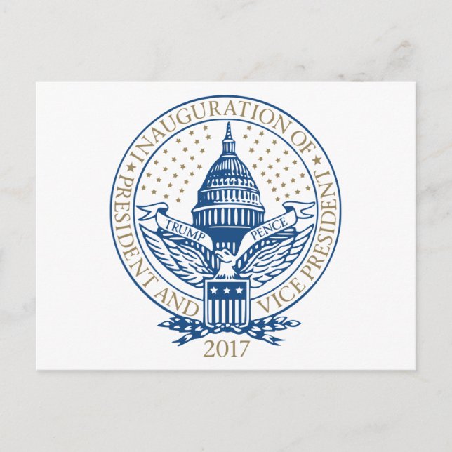 Carte Postale Inauguration du logo inaugural du président de Tru (Devant)