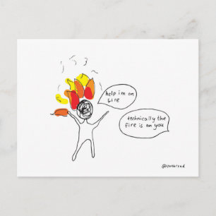 carte postale incendie