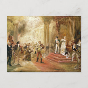 Carte Postale Incendie à l'ambassade d'Autriche (huile sur toile