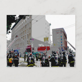 Carte Postale Incendie De San Francisco Sur La Scène