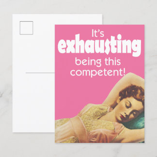 Carte postale inclinable femme vintage