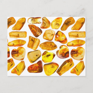 Carte Postale Inclusions de pierre ambre