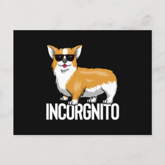 Carte Postale Incognito Corgi