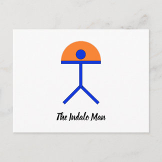 Carte Postale Indalo Homme bleu et orange