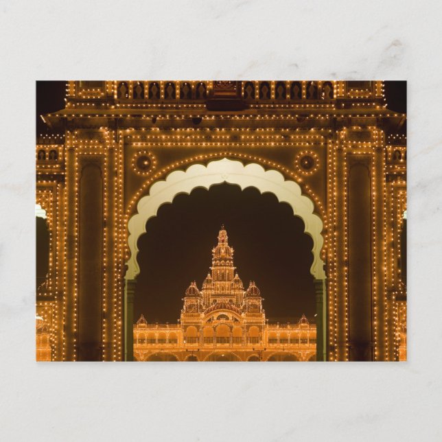 Carte Postale INDE, Karnataka, Mysore : Palais de Majaraja (b. 3 (Devant)