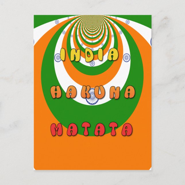 CARTE POSTALE INDE MATATA HAKUNA (Devant)