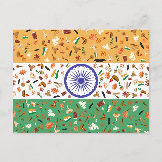 Carte Postale Inde : pays de traditions et de diversité (Devant)