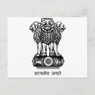 CARTE POSTALE INDE - SYMBOLE NATIONAL DE L'INDE