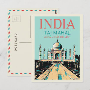 Carte Postale Inde Taj Mahal dans l'Uttar Pradesh