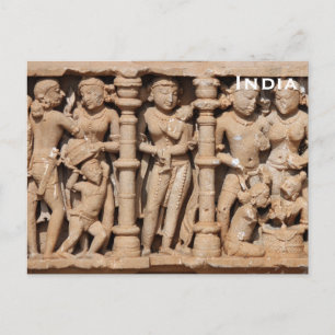 Carte Postale Inde Tourisme Voyage Ajout Vintage