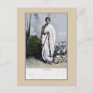 Carte Postale Inde vintage des années 1900, femme hindoue