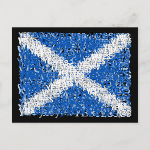 Carte Postale Indépendance de l'Écosse : drapeau écossais Oui,