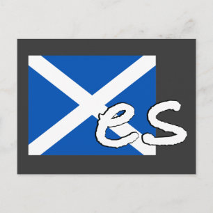 Carte Postale Indépendance de l'Écosse : drapeau écossais : "Oui