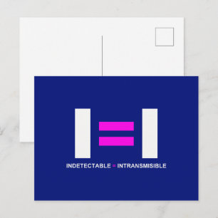 Carte Postale Indetectable es igual a Intransmisible VIH