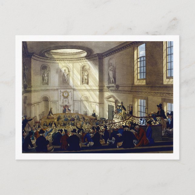 Carte Postale India House, The Sale Room, de Ackermann's Micr (Devant)