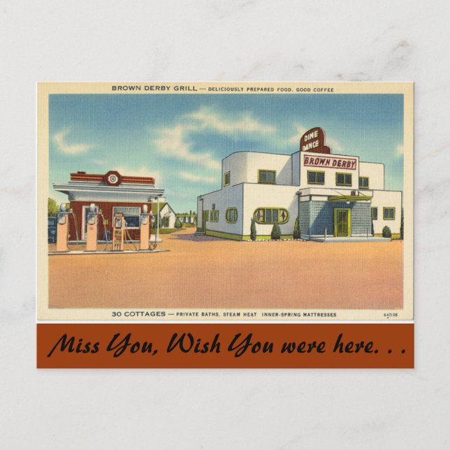 Carte Postale Indiana, Grill Derby Brown (Devant)