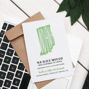 Carte Postale INDIANA Nous avons déménagé Nouvelle adresse Nouve