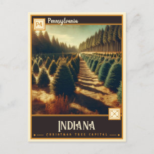Carte Postale Indiana, Pennsylvanie Vintage