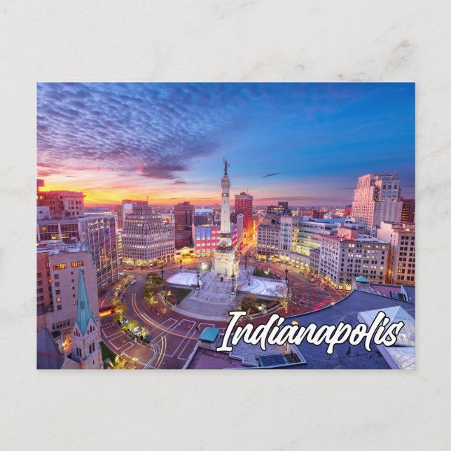 Carte Postale Indianapolis, Indiana, États-Unis (Devant)