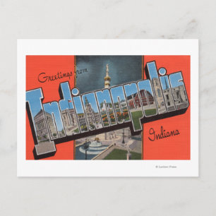 Carte Postale Indianapolis, Indiana (Town Plaza)