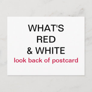 Carte postale Indicateur Canada rouge et blanc