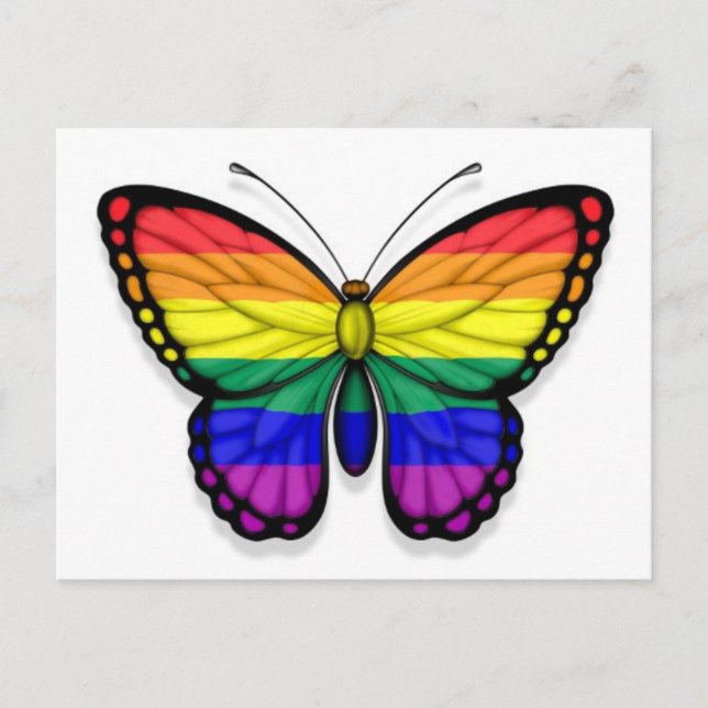 Carte Postale Indicateur Gay pride Arc-en-ciel (Devant)