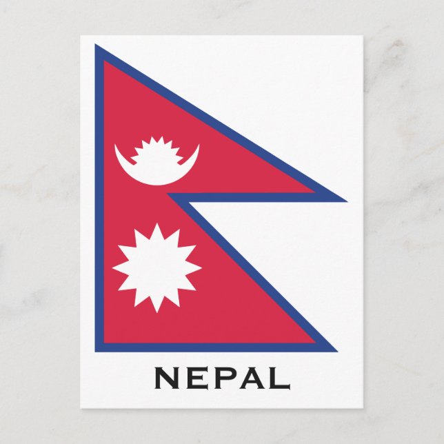 Carte Postale Indicateur Népal de texte personnalisé (Devant)