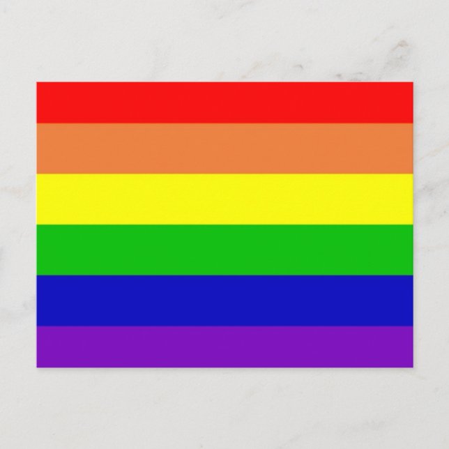 Carte Postale Indicateur Rainbow Gay Rights (Devant)