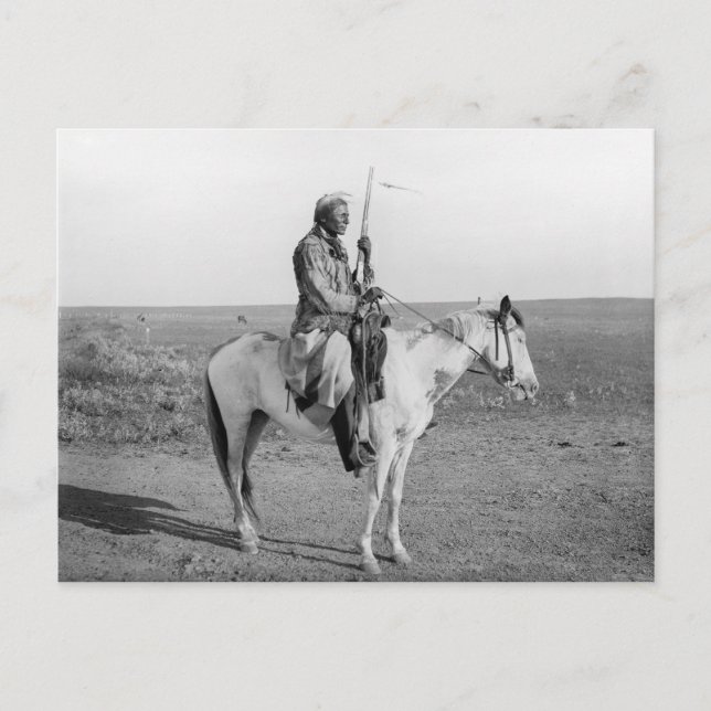 Carte Postale Indien à cheval, 1907 (Devant)