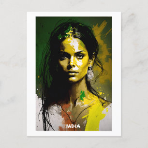 Carte postale indienne - Collection World of Women