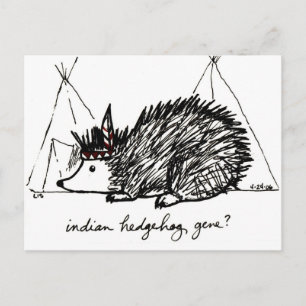 Carte postale indienne Hedgehog Gene