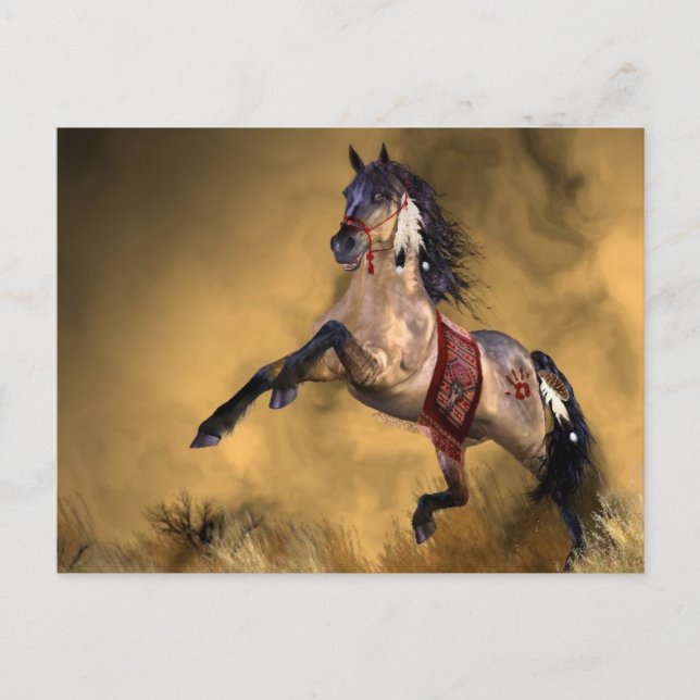 Carte postale indienne Horse (Devant)
