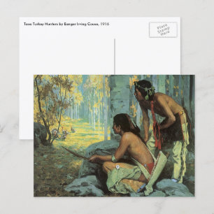 Carte Postale Indiens vintages, Taos Turquie Chasseurs par souri