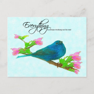 Carte Postale Indigo Blue Bunting - Tout fonctionne