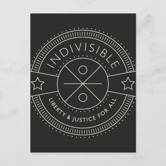 Carte Postale Indivisible, avec la liberté et la justice pour (Devant)