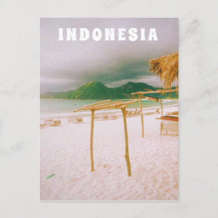 Carte Postale Indonésie Lombok Paradis Tropical Imprimé 
