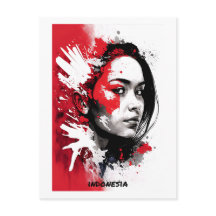 Carte postale Indonésie - Portrait - Monde des Fem