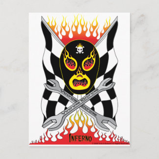 Carte postale Inferno Luchador Mexicain Wrestler