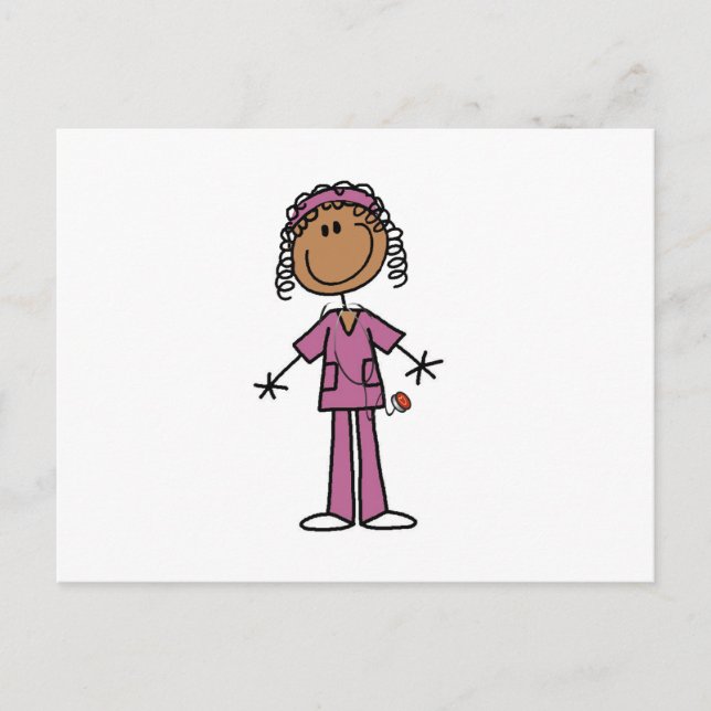 Carte Postale Infirmière afro-américaine (Devant)